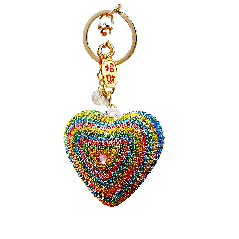 Wholesale Diamond Love Metal Keychain